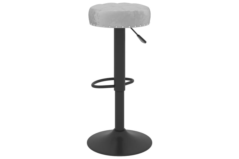 barstole 2 stk. fløjl grå - Grå - Møbler - Stole & lænestole - Barstole