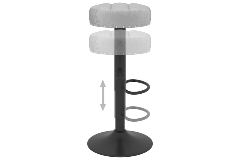 barstole 2 stk. fløjl grå - Grå - Møbler - Stole & lænestole - Barstole