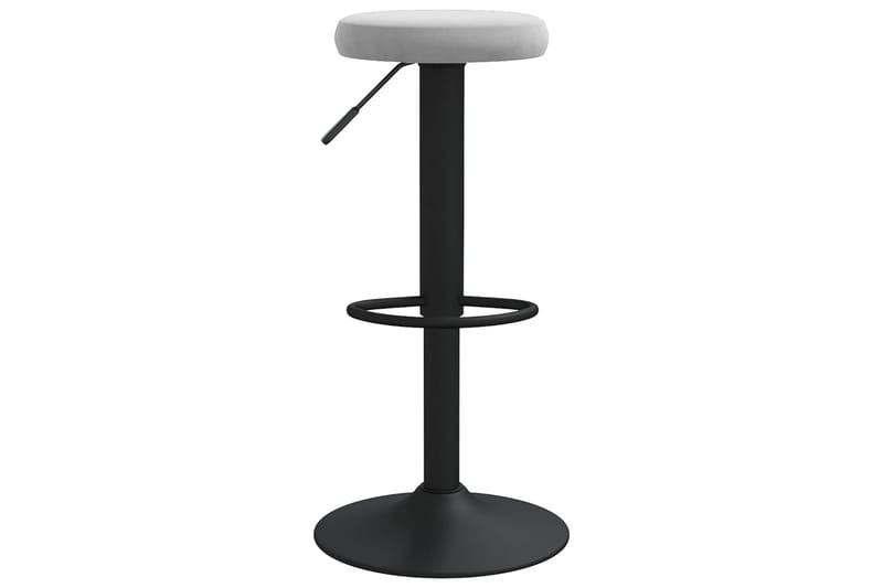 barstole 2 stk. fløjl lysegrå - Grå - Møbler - Stole & lænestole - Barstole