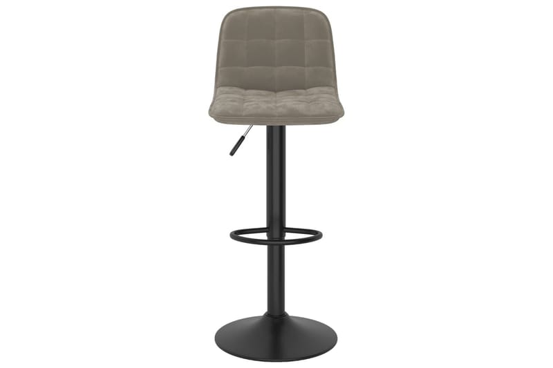 barstole 2 stk. fløjl lysegrå - Grå - Møbler - Stole & lænestole - Barstole