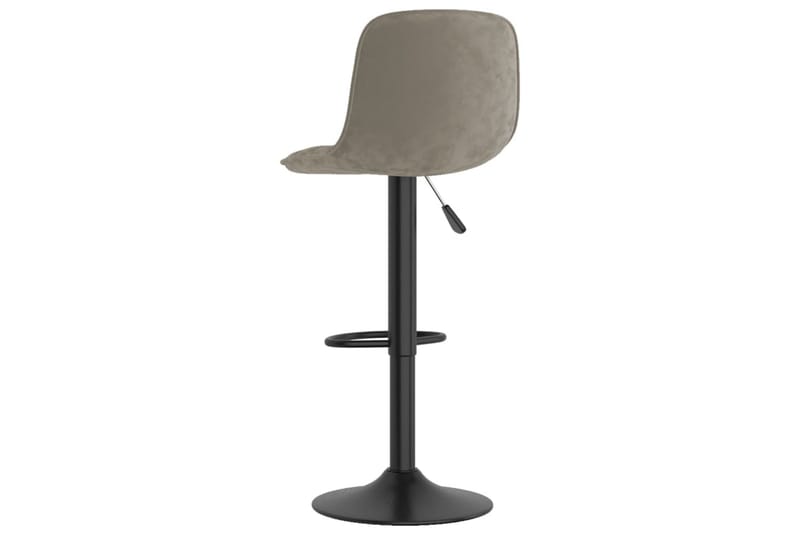 barstole 2 stk. fløjl lysegrå - Grå - Møbler - Stole & lænestole - Barstole