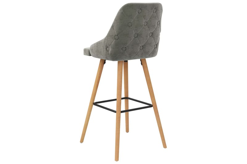 Barstole 2 Stk. Fløjl Lysegrå - Møbler - Stole & lænestole - Barstole
