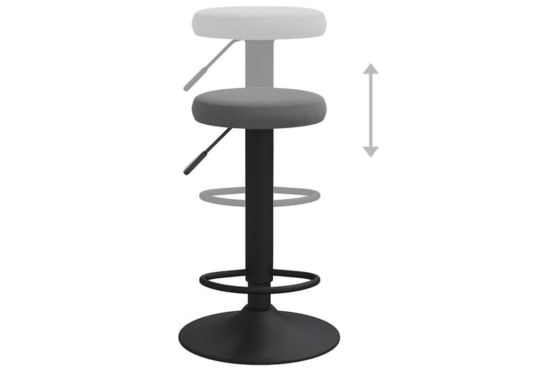 barstole 2 stk. fløjl mørkegrå - Grå - Møbler - Stole & lænestole - Barstole