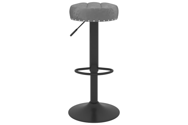 barstole 2 stk. fløjl mørkegrå - Grå - Møbler - Stole & lænestole - Barstole