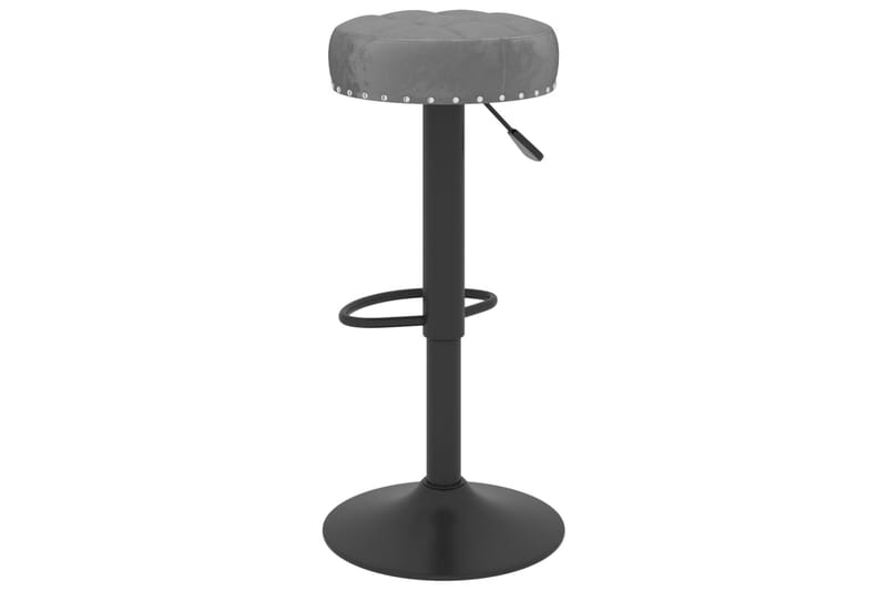 barstole 2 stk. fløjl mørkegrå - Grå - Møbler - Stole & lænestole - Barstole