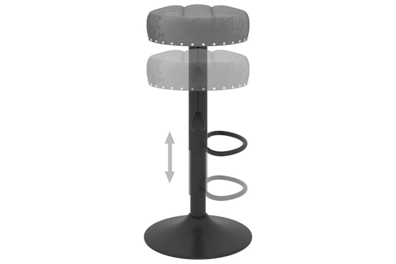 barstole 2 stk. fløjl mørkegrå - Grå - Møbler - Stole & lænestole - Barstole