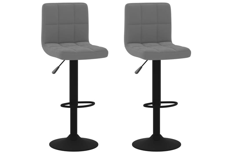 barstole 2 stk. fløjl mørkegrå - Grå - Møbler - Stole & lænestole - Barstole