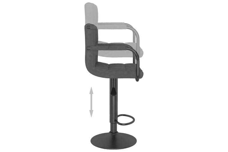 barstole 2 stk. fløjl mørkegrå - Grå - Møbler - Stole & lænestole - Barstole