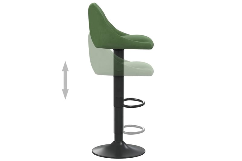 barstole 2 stk. fløjl mørkegrøn - Grøn - Barstole