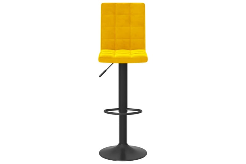 barstole 2 stk. fløjl sennepsgul - Gul - Møbler - Stole & lænestole - Barstole
