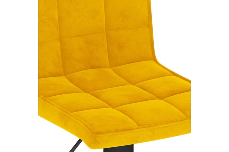 barstole 2 stk. fløjl sennepsgul - Gul - Møbler - Stole & lænestole - Barstole
