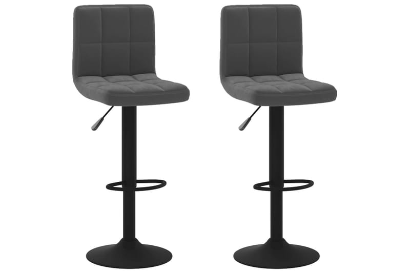 barstole 2 stk. fløjl sort - Sort - Møbler - Stole & lænestole - Barstole