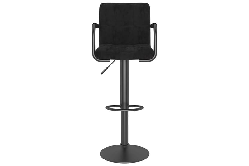 barstole 2 stk. fløjl sort - Sort - Møbler - Stole & lænestole - Barstole