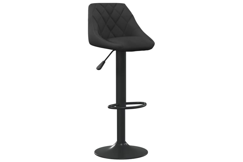 barstole 2 stk. fløjl sort - Sort - Møbler - Stole & lænestole - Barstole