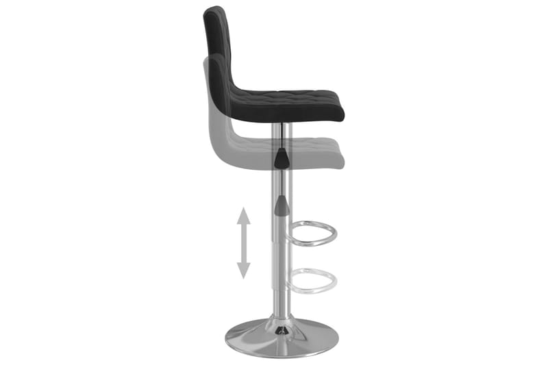 barstole 2 stk. fløjl sort - Sort - Møbler - Stole & lænestole - Barstole