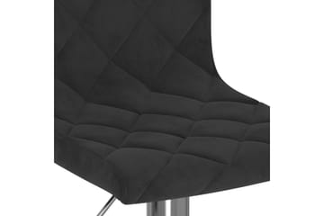 barstole 2 stk. fløjl sort - Sort - Møbler - Stole & lænestole - Barstole