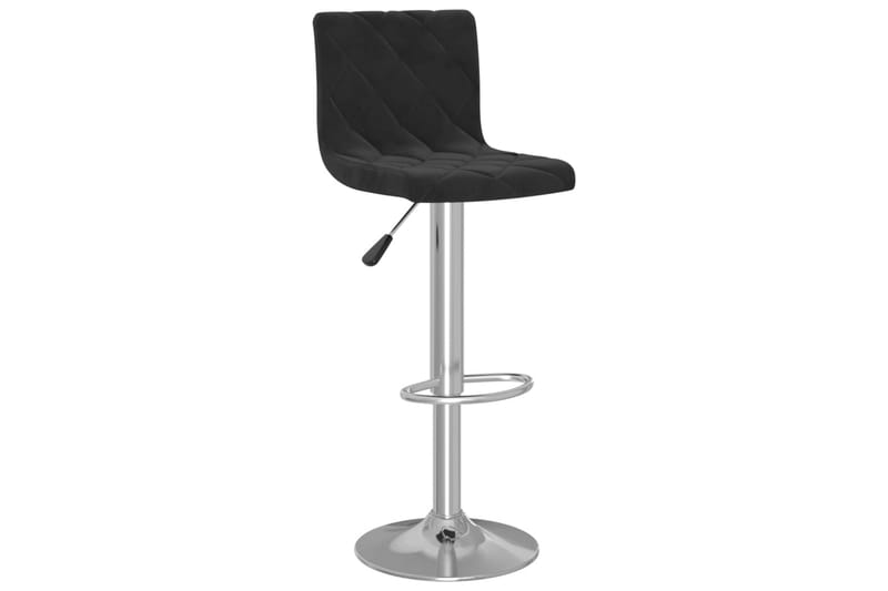 barstole 2 stk. fløjl sort - Sort - Møbler - Stole & lænestole - Barstole