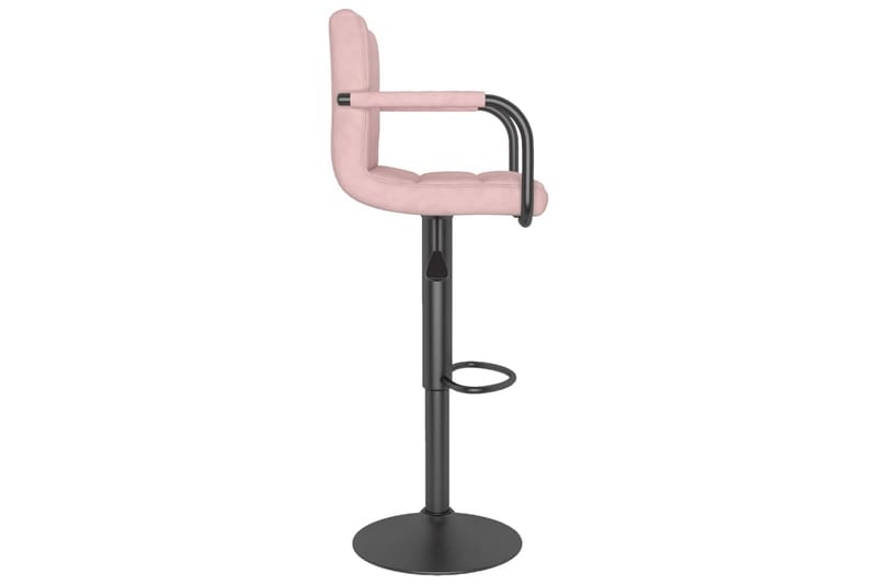 barstole 2 stk. fløjl pink - Lyserød - Barstole
