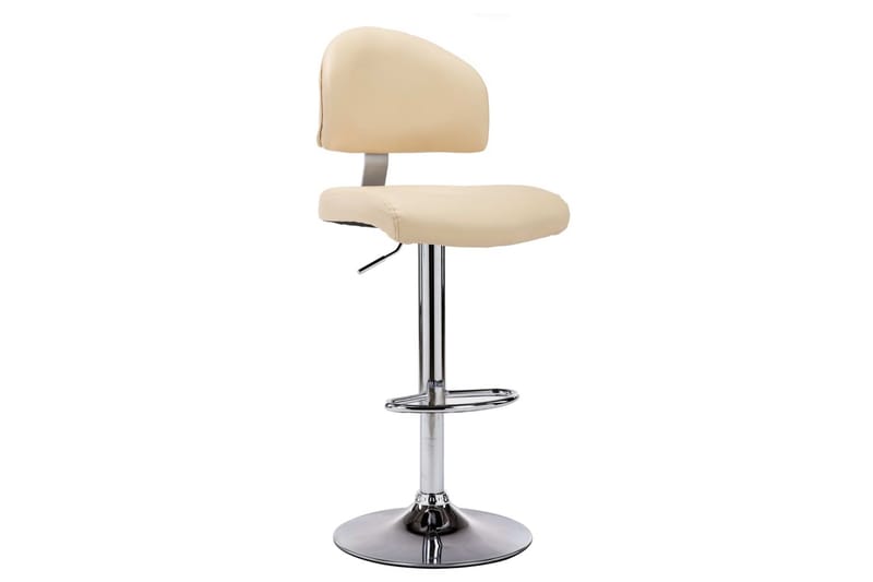Barstole 2 Stk. Kunstlæder Cremefarvet - Creme - Møbler - Stole & lænestole - Barstole