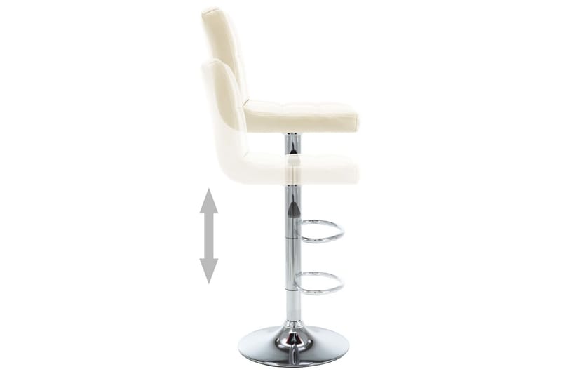 Barstole 2 Stk. Kunstlæder Cremefarvet - Creme - Møbler - Stole & lænestole - Barstole