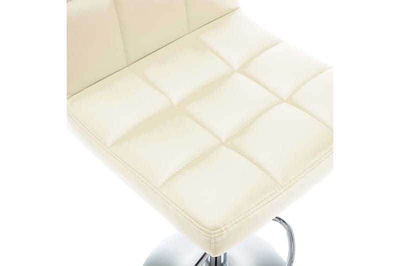 Barstole 2 Stk. Kunstlæder Cremefarvet - Creme - Møbler - Stole & lænestole - Barstole