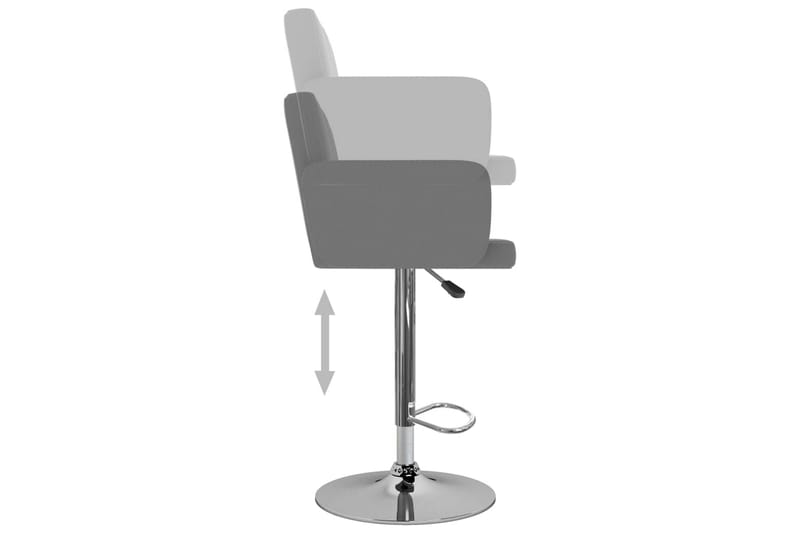 Barstole 2 Stk. Kunstlæder Grå - Grå - Møbler - Stole & lænestole - Barstole