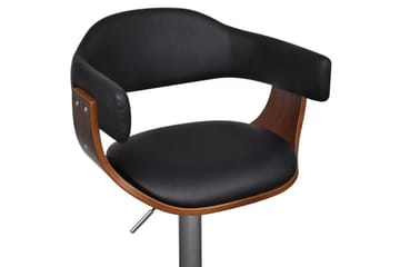 Barstole 2 Stk. Kunstlæder Højdejustérbar - Sort - Møbler - Stole & lænestole - Barstole