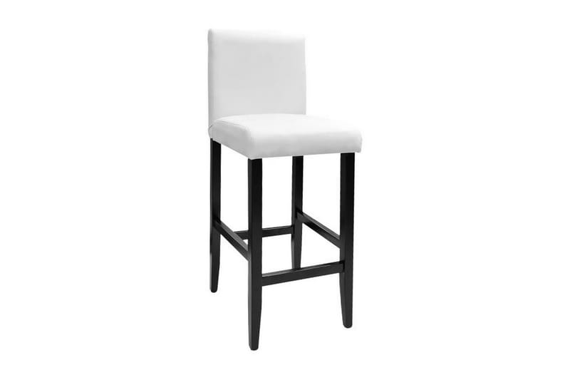 Barstole 2 Stk. Kunstlæder Hvid - Hvid - Møbler - Stole & lænestole - Barstole