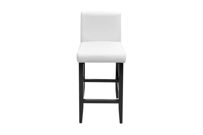 Barstole 2 Stk. Kunstlæder Hvid - Hvid - Møbler - Stole & lænestole - Barstole