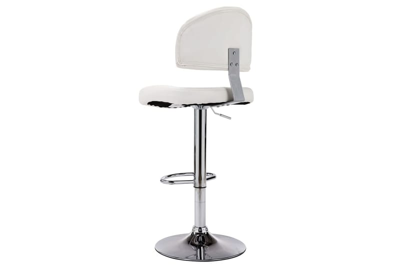 Barstole 2 Stk. Kunstlæder Hvid - Hvid - Møbler - Stole & lænestole - Barstole