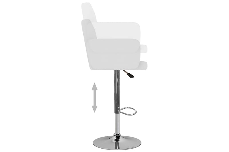 Barstole 2 Stk. Kunstlæder Hvid - Hvid - Møbler - Stole & lænestole - Barstole