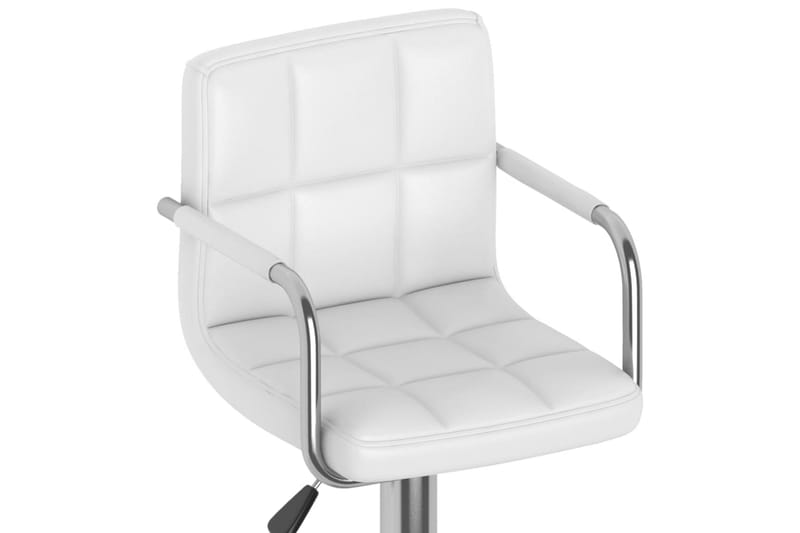 barstole 2 stk. kunstlæder hvid - Hvid - Barstole