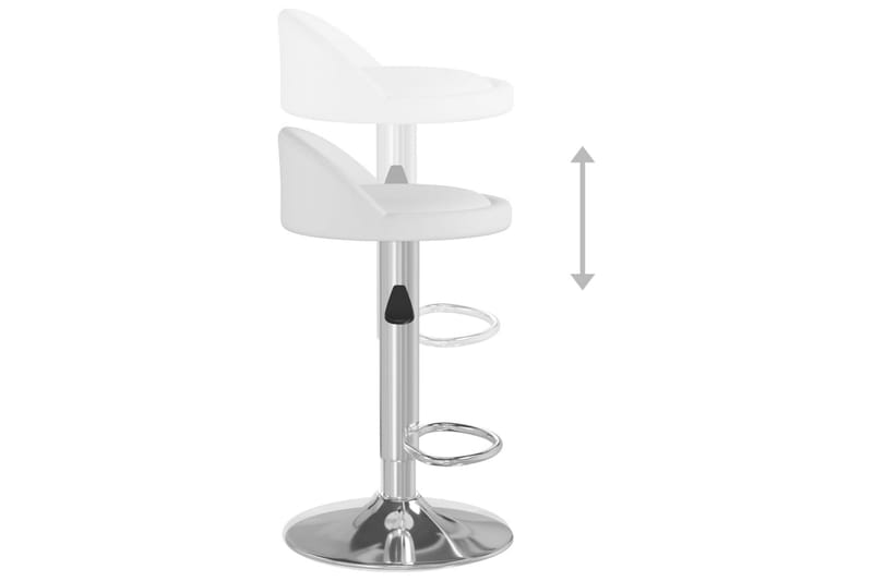barstole 2 stk. kunstlæder hvid - Hvid - Møbler - Stole & lænestole - Barstole