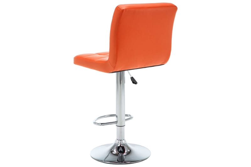 Barstole 2 Stk. Kunstlæder Orange - Orange - Møbler - Stole & lænestole - Barstole