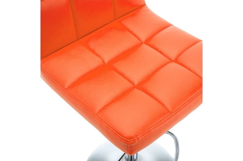 Barstole 2 Stk. Kunstlæder Orange - Orange - Møbler - Stole & lænestole - Barstole