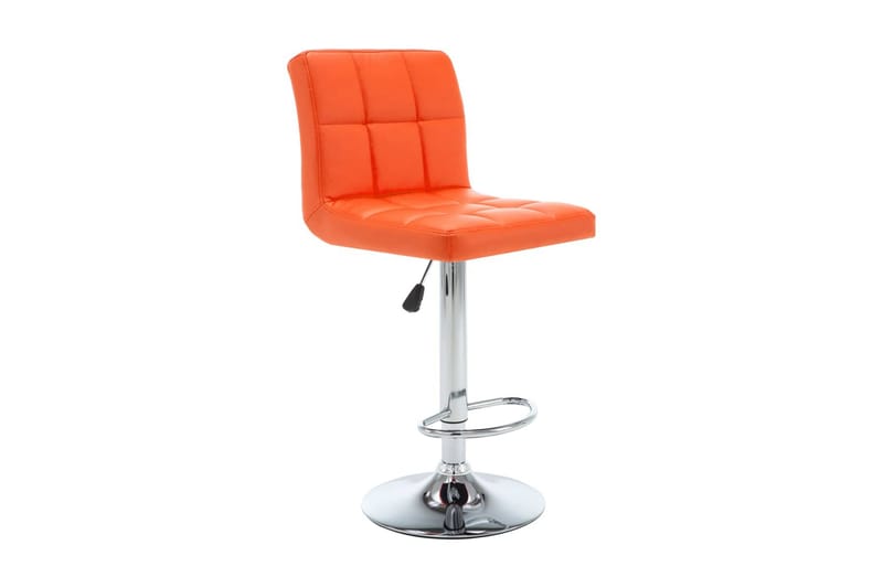 Barstole 2 Stk. Kunstlæder Orange - Orange - Møbler - Stole & lænestole - Barstole