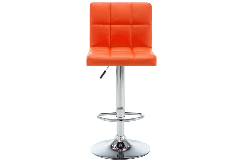 Barstole 2 Stk. Kunstlæder Orange - Orange - Møbler - Stole & lænestole - Barstole