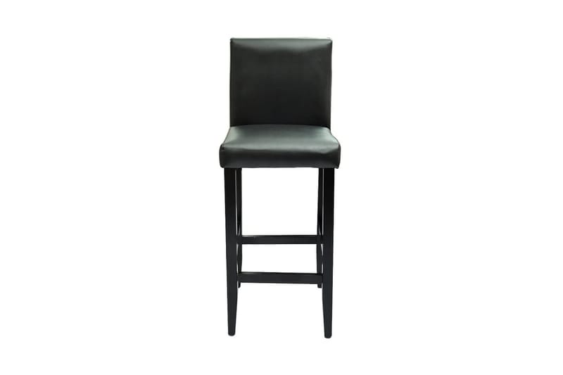 Barstole 2 Stk. Kunstlæder Sort - Sort - Møbler - Stole & lænestole - Barstole