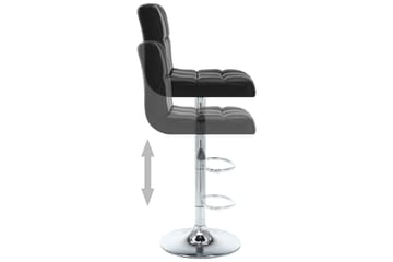 Barstole 2 Stk. Kunstlæder Sort - Sort - Møbler - Stole & lænestole - Barstole