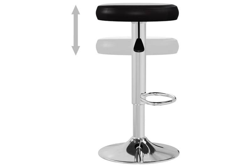 barstole 2 stk. kunstlæder sort - Sort - Møbler - Stole & lænestole - Barstole