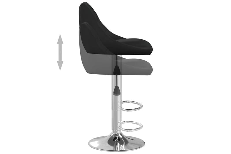 barstole 2 stk. kunstlæder sort - Sort - Møbler - Stole & lænestole - Barstole