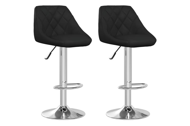 barstole 2 stk. kunstlæder sort - Sort - Møbler - Stole & lænestole - Barstole