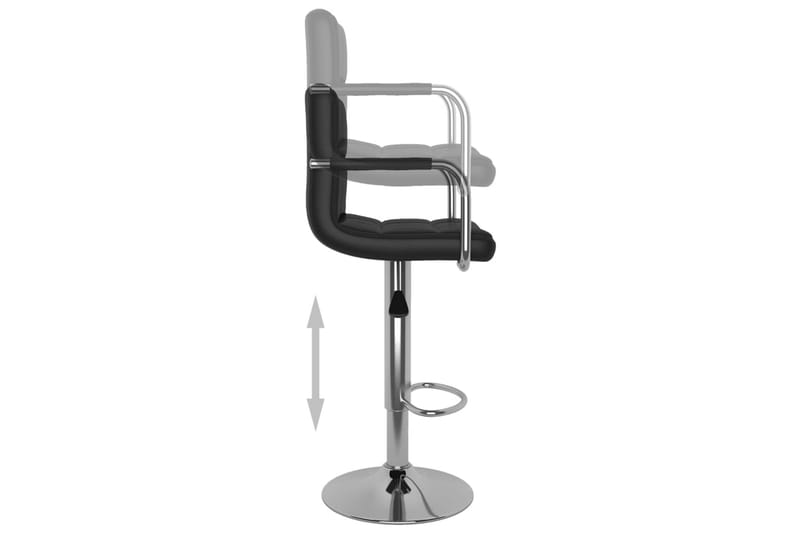 barstole 2 stk. kunstlæder sort - Sort - Møbler - Stole & lænestole - Barstole
