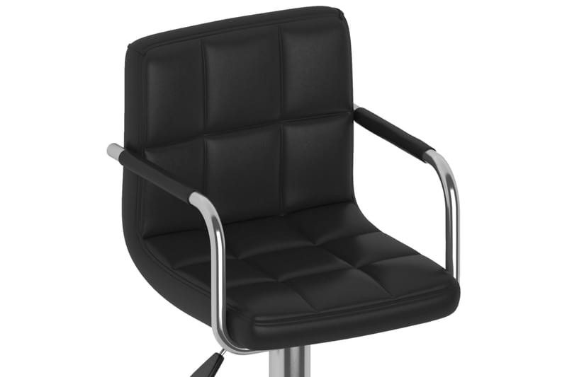 barstole 2 stk. kunstlæder sort - Sort - Møbler - Stole & lænestole - Barstole