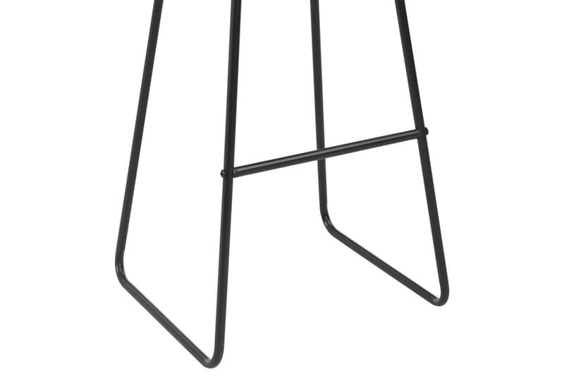 Barstole 2 Stk. Kunstlæder Stål Sort - Sort - Møbler - Stole & lænestole - Barstole