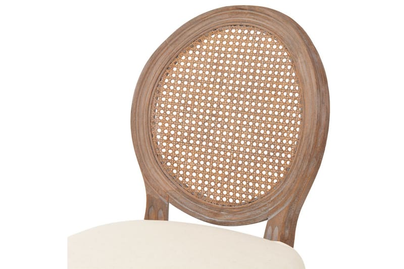 Barstole 2 Stk. Lærred Rattan 48 X 52 X 123 Cm Cremehvid - Beige - Møbler - Stole & lænestole - Barstole
