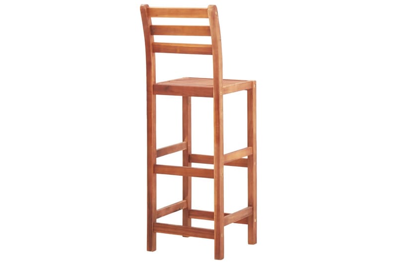 Barstole 2 Stk. Massivt Akacietræ - Brun - Møbler - Stole & lænestole - Barstole
