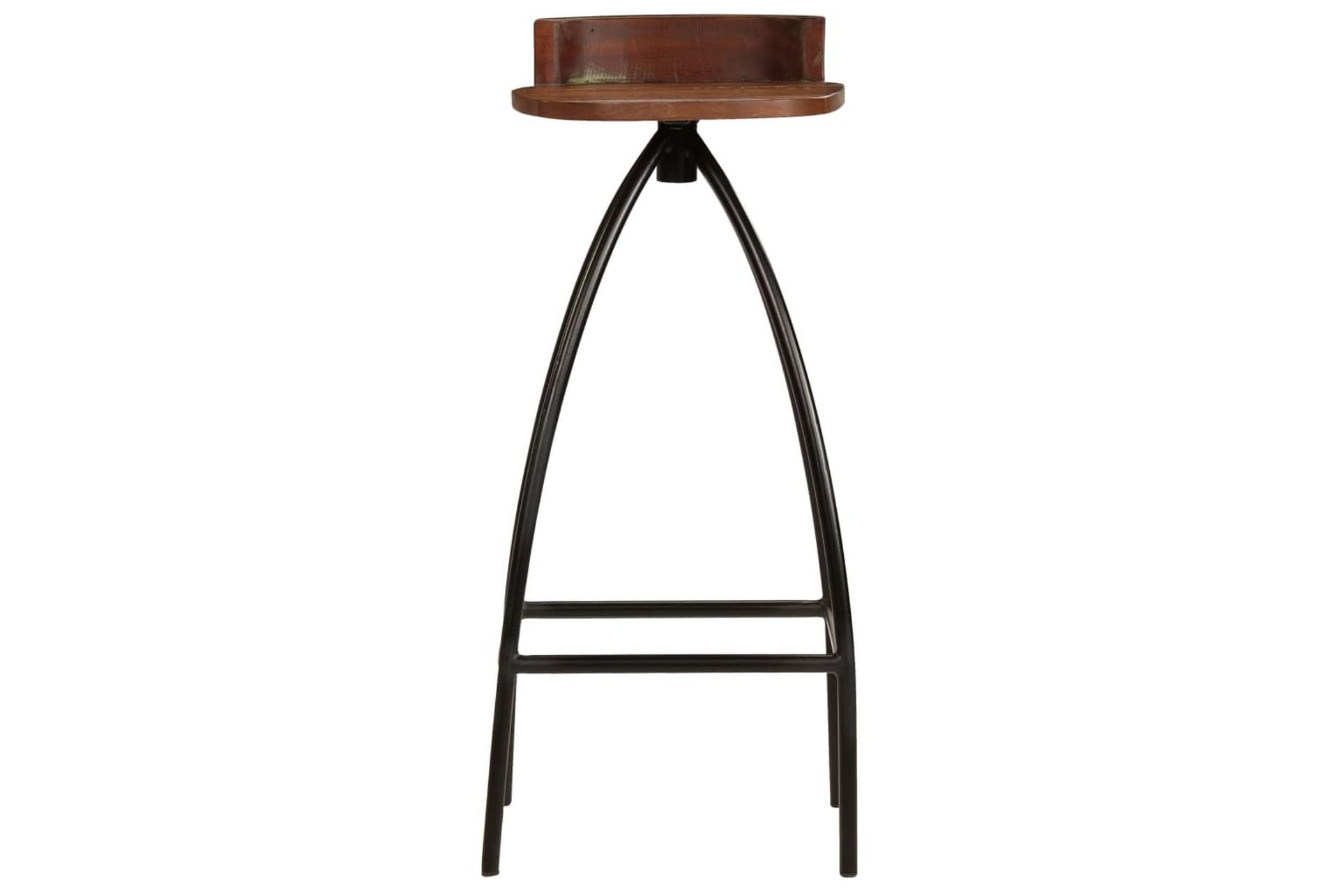 Barstole 2 Stk. Massivt Genanvendt Træ 40 X 40 X 82 Cm - Brun - Møbler - Stole & lænestole - Barstole