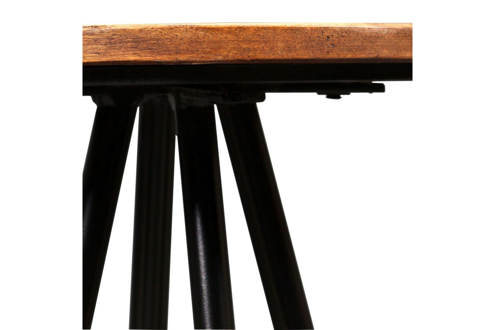 Barstole 2 Stk. Massivt Genbrugstræ Og Stål - Brun - Møbler - Stole & lænestole - Barstole