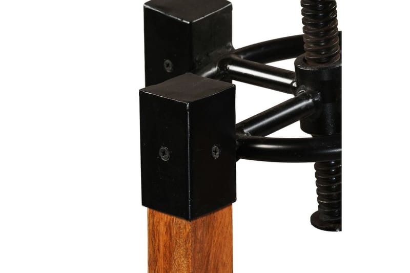 Barstole 2 Stk. Massivt Mangotræ Og Stål - Brun - Møbler - Stole & lænestole - Barstole